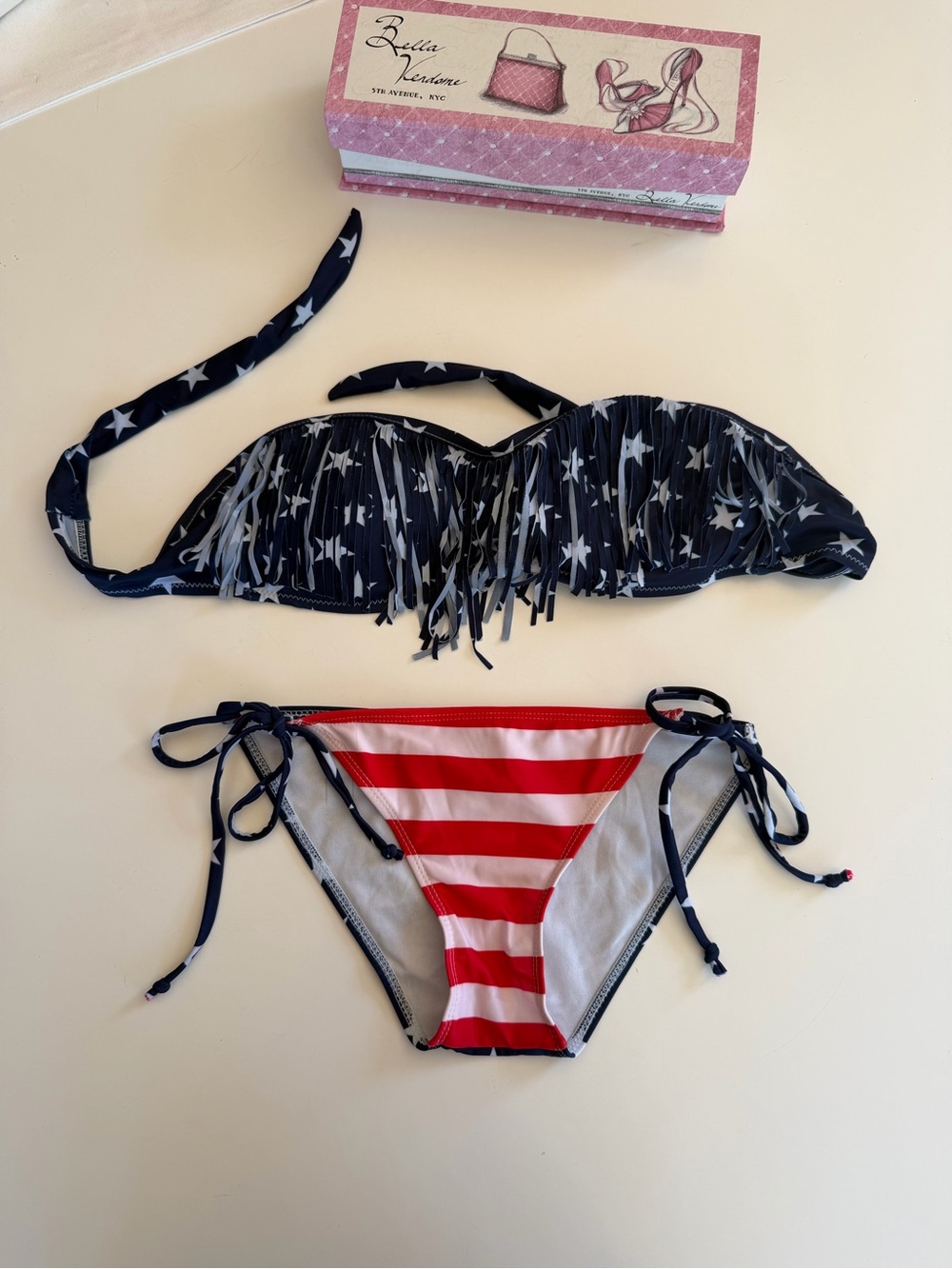 NWOT American Flag Bikini — Medium